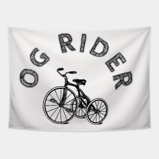 Bike Original Rider Black And White Circle Design Tapestry