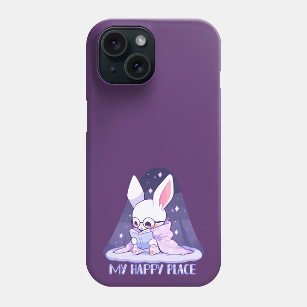 Bunny My Happy Place Phone Case by Myanko