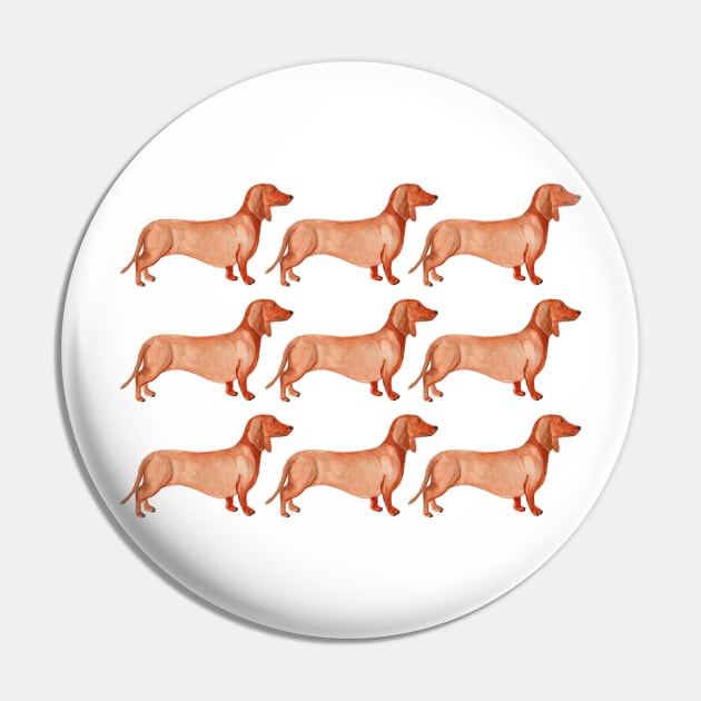 Watercolor weenie dog pattern Pin by kuallidesigns
