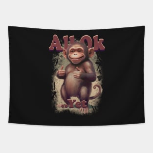 Happy funny monkey Tapestry