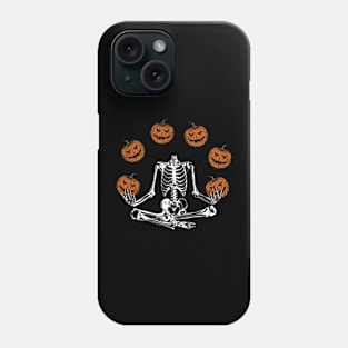 Skeleton Juggling Pumpkins Phone Case