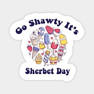 Go Shawty It's Sherbet Day Funny Sherbet Ice Cream Magnet