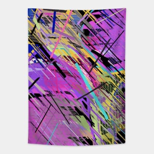 Abstract Vibrant 80s Tapestry