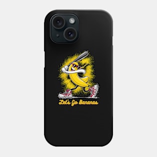 Banana Playing Baseball Fruit Lover Baseball Player Phone Case