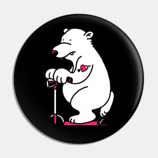 Bear On Scooter Pin