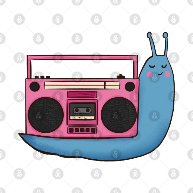 Snail with a Boombox by StephersMc