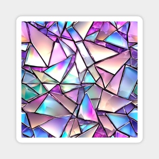 Iridescent Shattered Glass Design Magnet