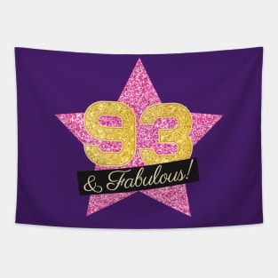 93rd Birthday Gifts Women Fabulous - Pink Gold Tapestry