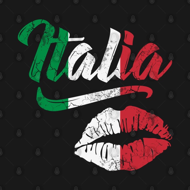 Italia Lips Kiss Flag Italy Italian Italiano by E