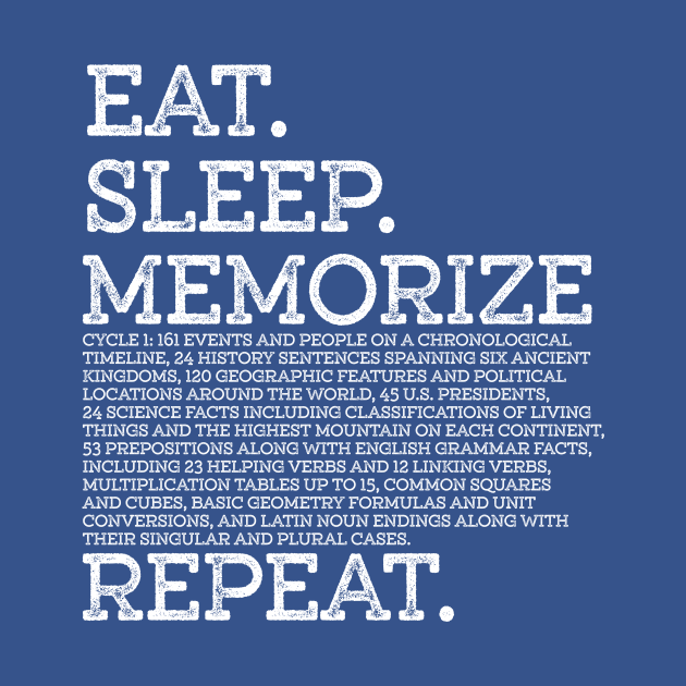 Cycle 1 Eat Sleep Memorize Repeat Memory Master Classical