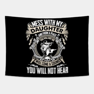 Funny Scary Dad Shirts Tapestry