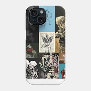 skeleton aesthetic collage Phone Case