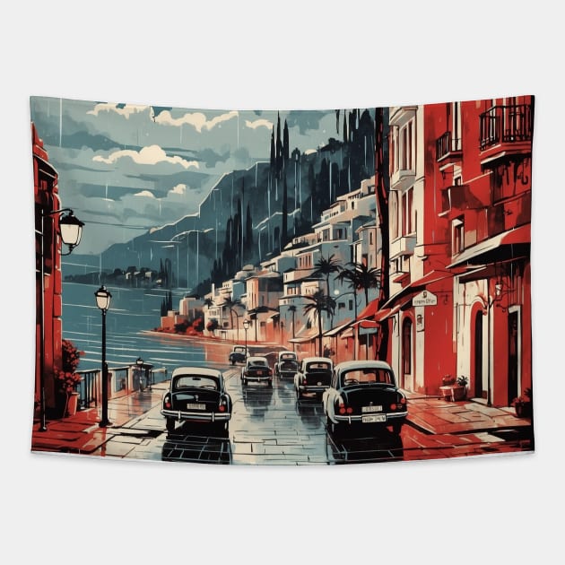 Antalya Turkey Vintage Retro Travel Tourism Tapestry by TravelersGems