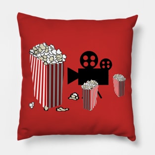 Movie Reels and Popcorn Pillow