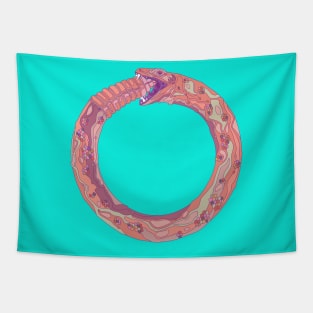 Pink Sky Ouroboros Tapestry