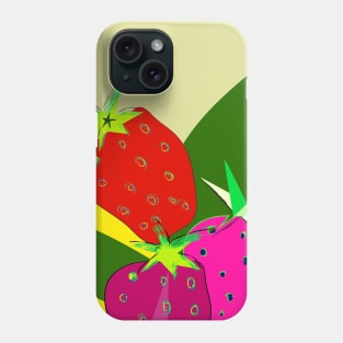 Composition with strawberries Phone Case