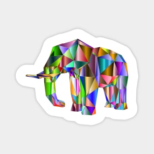 Elephant in prismatic colourful design Magnet
