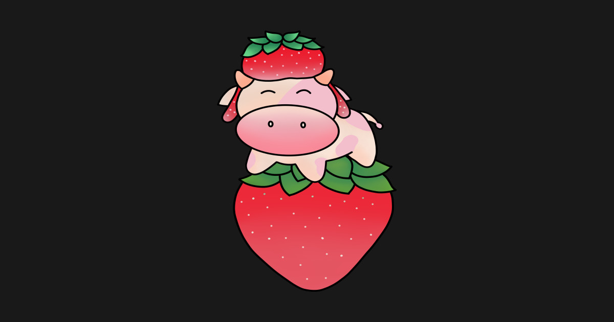 Strawberry Cow On A Strawberry - Cow - Sweatshirt | TeePublic UK