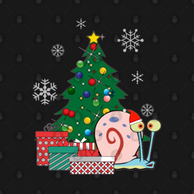 Gary Around The Christmas Tree Spongebob by squids_art