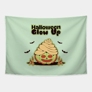 Glowing Gourd Glam: Halloween Glow up Tapestry