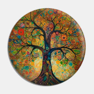 Interconnected Wisdom: Journeying through the Tree of Life Mandala Pin