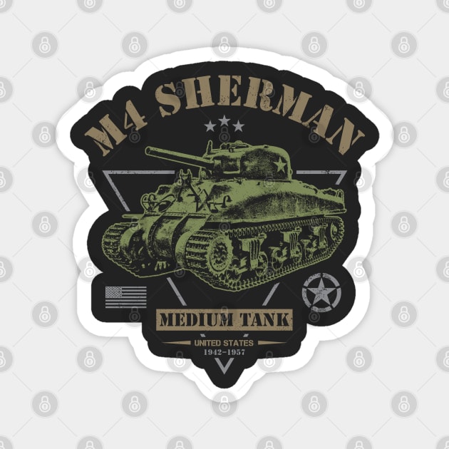 M4 Sherman WW2 Magnet by Military Style Designs