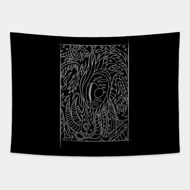 Coiled Dragon Tapestry by BrokenGrin