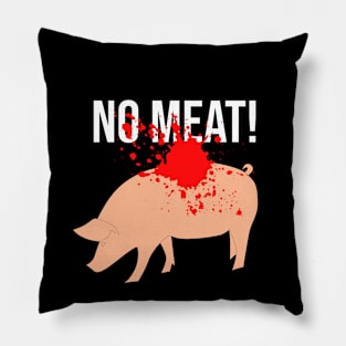 No meat fan art Pillow