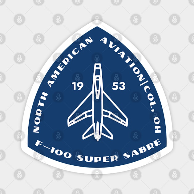 F-100 Super Sabre badge Magnet by AeronautDesignCo