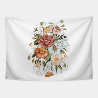 Roses and Poppies Tapestry