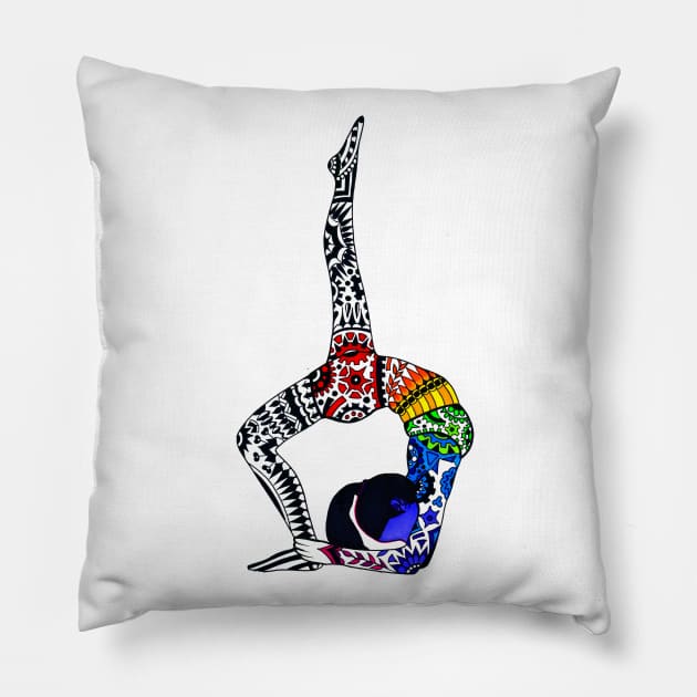 Yoga Poses Pillow by Rablo