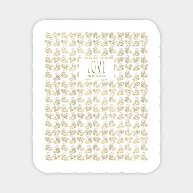 Golden love Magnet by Richardramirez82