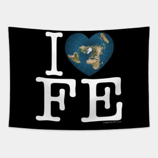 I Love FE - Flat Earth Tapestry