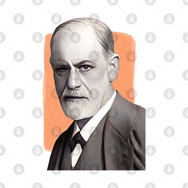 Austrian neurologist Sigmund Freud illustration by Litstoy 