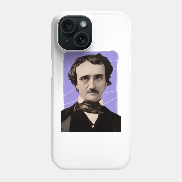 American Writer Edgar Allan Poe illustration Phone Case by Litstoy 