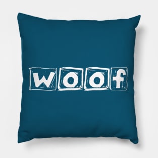 Woof (a simple design for dog people) - Large Letters Pillow