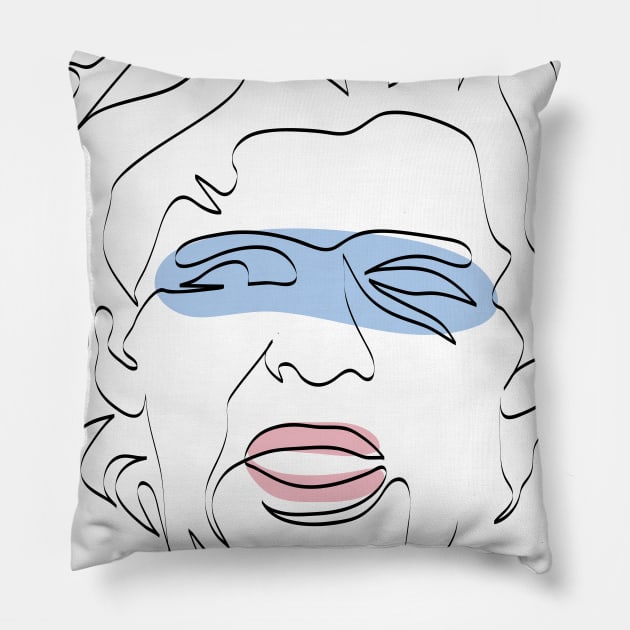 One-Line Art Diego Maradona Pillow by dailycreativo