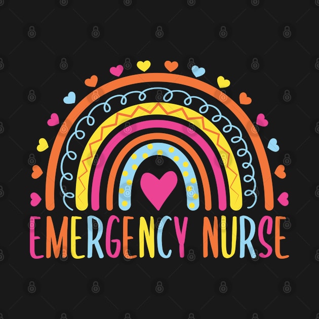 Rainbow Emergency Nurse Er Nurse Nursing School Women by BramCrye