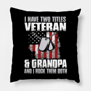 Veteran and Grandpa Pillow