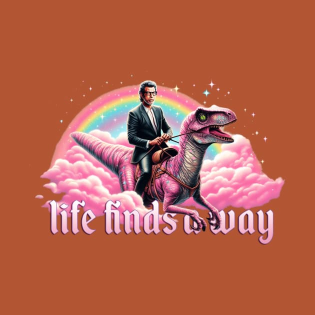 Life Finds a Way Raptor Riding Jeff by liminalcandy