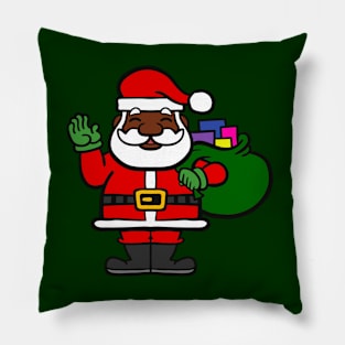 african black santa claus christmas Pillow