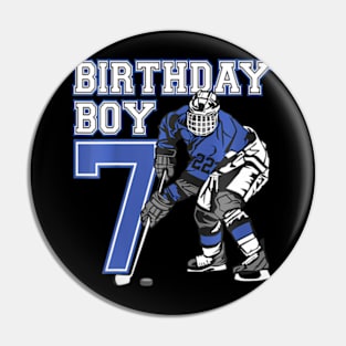 Kids 7 Year Old Ice Hockey Themed Birthday Party 7Th Boy Pin