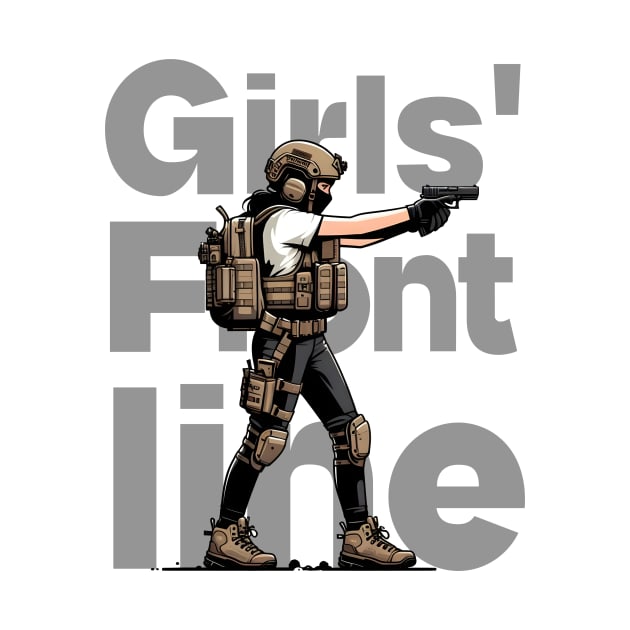 Girls' Frontline Tactical Chic Tee: Where Strength Meets Style by Rawlifegraphic