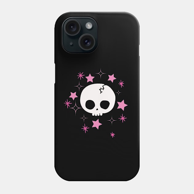 Emily the strange cute skull Phone Case by Fifi Art