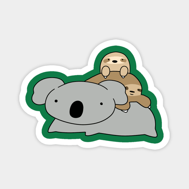 Koala and Sloths Magnet by saradaboru