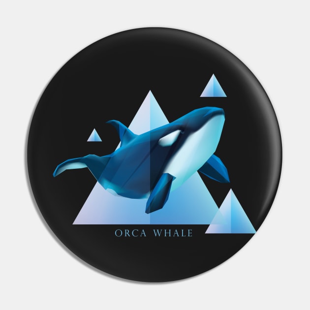 Orca Whale - Beautifully Styled Oceanic Mammal Pin by DesignFury