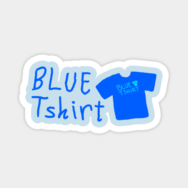 Recursive blue tshirt Magnet by Surplusweird