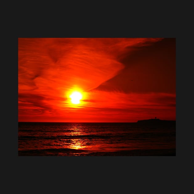 Half Moon Bay Sunset in Red. California 2008 by IgorPozdnyakov