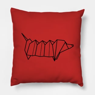 Origami Dachshund Pillow