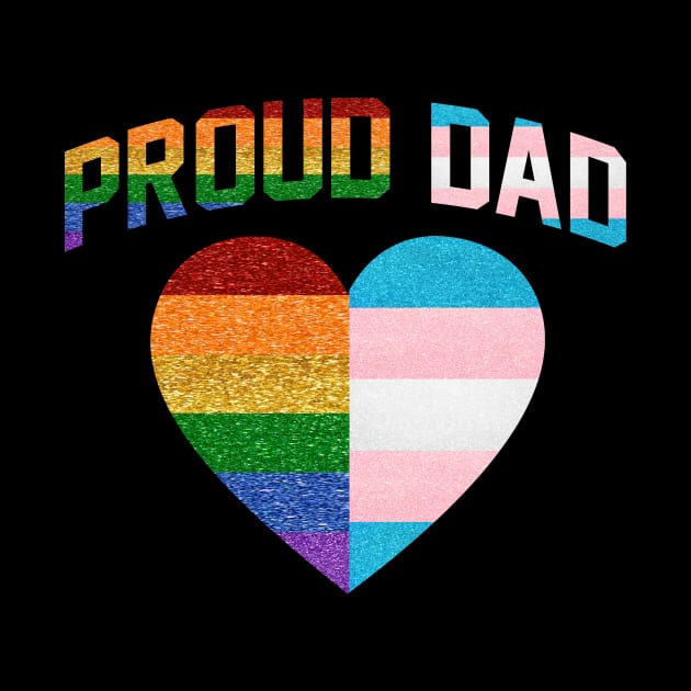 Proud dad heart rainbow LGBT Transgender pride father's day by Ffree Dad hugs shirt for pride month LGBT